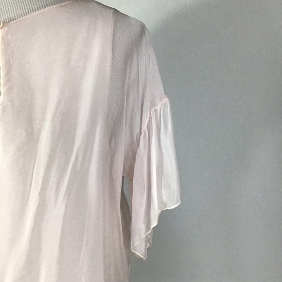 Vintage Italian chiffon silk and embroidered blouse with a soft lining - Picture 8 of 9